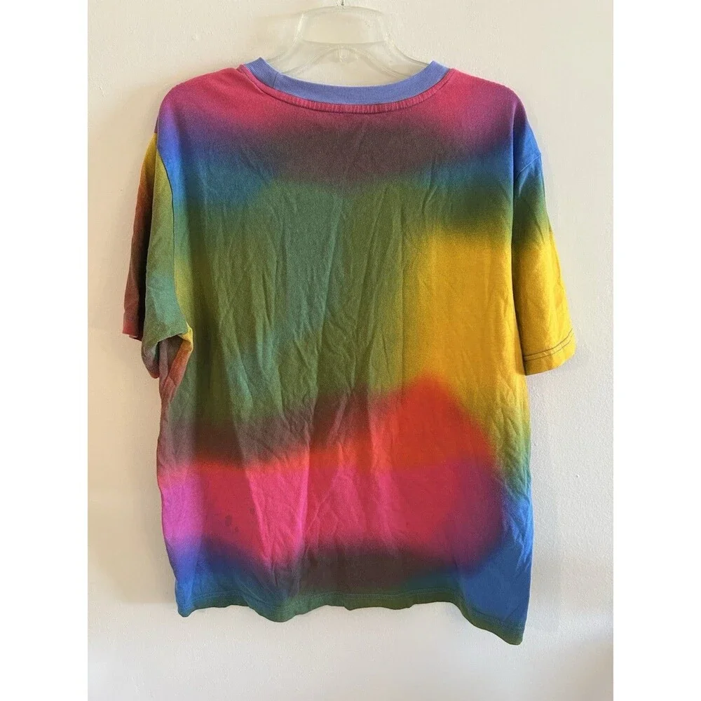 The North Face Mens Shirt Tee Size L Rainbow Gradient AOP All over print Pride